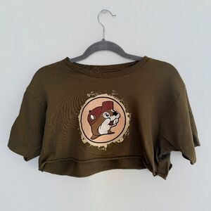 Buc-ee's Beaver-lu-tion crop top Shirt size M